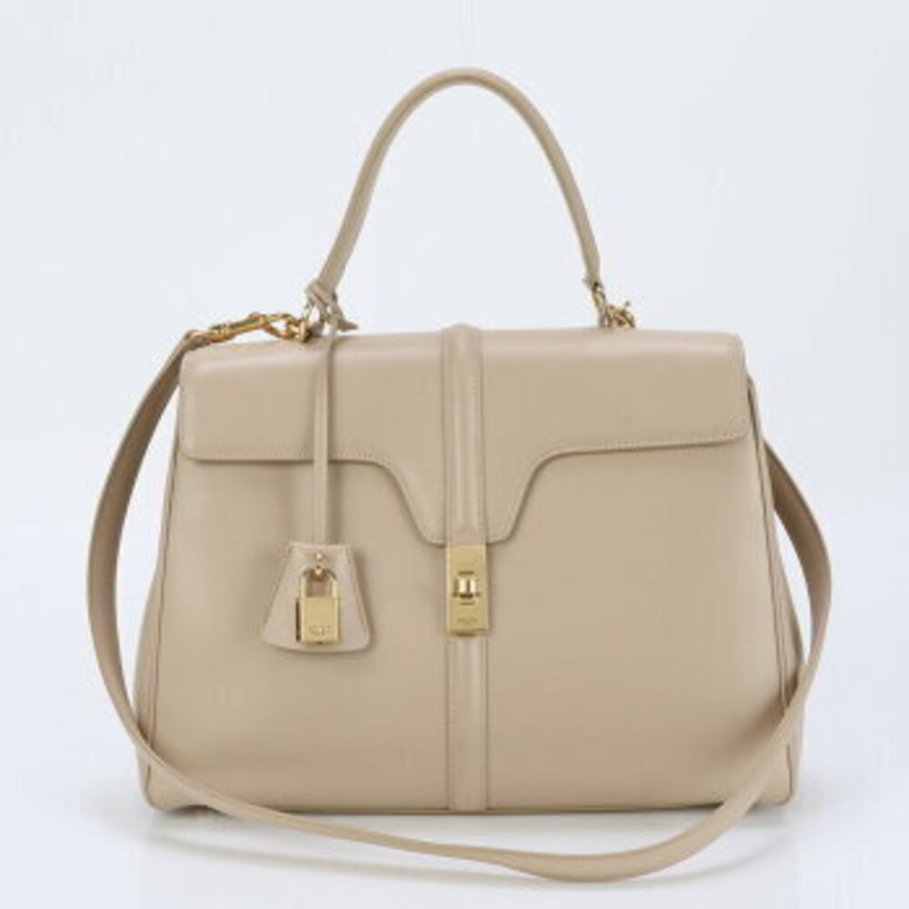 Celine Seize leather Shoulder Bag tote gold